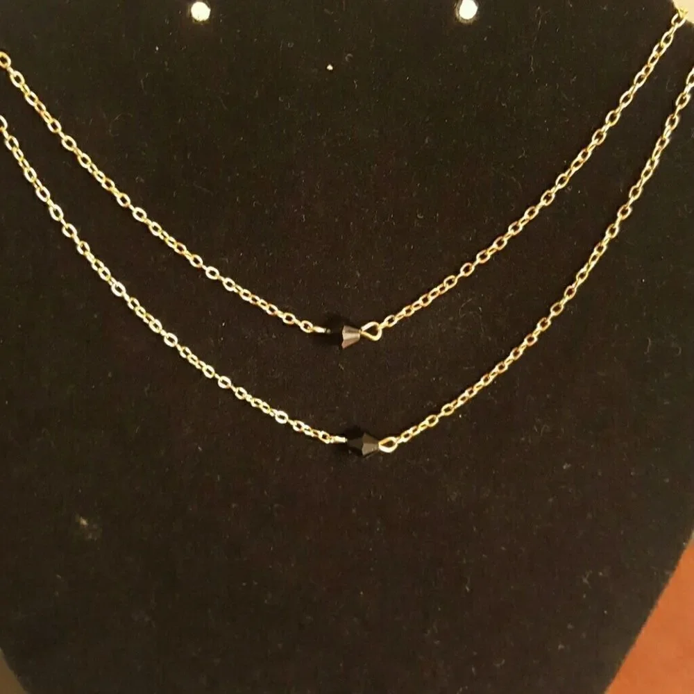 Fashionable Double Strand Necklace
